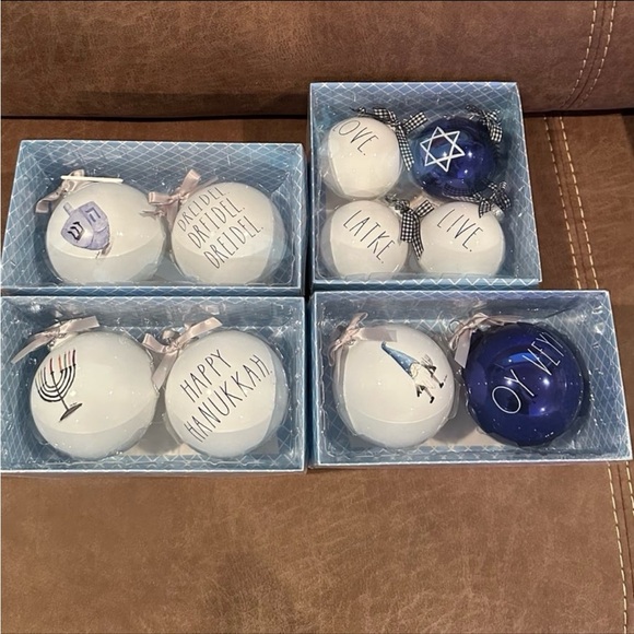 Rae Dunn Hanukkah Ornaments